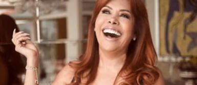 Magaly Medina con outfit tejido Magaly Medina se convierte en la reina de la moda invernal de tejido en look monocromático