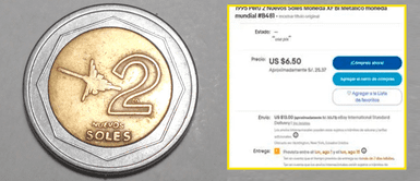 La moneda de 2 soles de 1995 podrá ser ofrecida en dólares a los coleccionistas. Moneda de 2 soles de 1995: ¿Cuál es el nuevo precio y dónde venderlo en dólares?