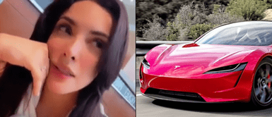 Rosángela Espinoza feliz en carro de lujo Rosángela Espinoza se luce en lujoso auto luego de que le rayaran el suyo: "Algún día tendré mi Tesla"