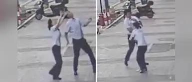 El momento en que un hombre salvó de la muerte a una niña que cayó del quinto piso El momento en que un hombre salvó de la muerte a una niña que cayó del quinto piso