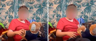 Menor llora por su mamá Niñó lloró al escuchar las últimas palabras de su madre en un peluche de regalo: "Hola cariño, te quiero" | VIDEO