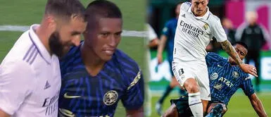 Pedro Aquino fue una de las figuras del América de México en el partido contra Real Madrid Pedro Aquino enfrentó al Real Madrid y humilló a Benzema, Kroos y Casemiro | VIDEO