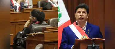 Rosangella Barbarán le da la espalda a Pedro Castillo en pleno mensaje a la Nación Rosangella Barbarán le da la espalda a Pedro Castillo en pleno mensaje a la Nación