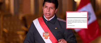 Pedro Castillo no leyó la parte en la que pedía que prófugos se entreguen a la justicia Pedro Castillo omitió la parte en la que pedía que prófugos se entreguen a la justicia