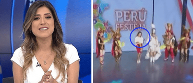 Periodista Fátima Aguilar sorprende bailando una Diablada EN VIVO en cobertura por Fiestas Patrias Periodista Fátima Aguilar sorprende bailando una Diablada EN VIVO en cobertura por Fiestas Patrias