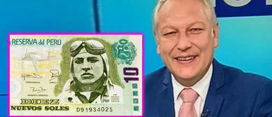 Gunter Rave confunde a José Abelardo Quiñones con Jorge Chávez en billete de diez soles Gunter Rave pasó roche EN VIVO al decir que Jorge Chávez aparece en billete de 10 soles