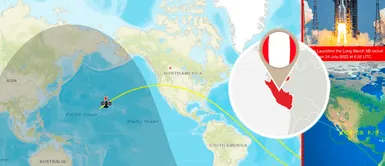 Cohete chino fuera de control cae a la Tierra hoy: mira EN VIVO su trayectoria y dónde impactó Cohete chino fuera de control caerá a la Tierra hoy y puede ser en Perú: mira EN VIVO su trayectoria