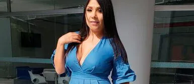 Tula Rodríguez con vestido con bordados Tula Rodríguez revela el poder de los bordados andinos en vestido de escote asimétrico