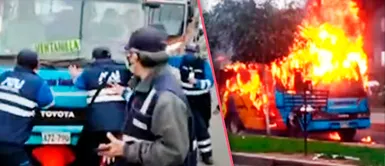 Conductor de cúster arrolla a fiscalizadores e incendia su unidad para evitar ser intervenido Conductor de cúster arrolla a fiscalizadores e incendia su unidad para evitar ser intervenido