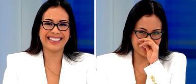 Fátima Chávez sufre ataque de risa en vivo en pleno programa Periodista de TV sufre ataque de risa en vivo y no pudo presentar informe | VIDEO