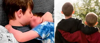 Una historia que conmociona Internet La foto que conmociona al mundo: un niño con cáncer revelando a su hermanito que le queda poco tiempo de vida