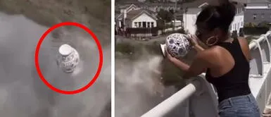 Mujer descubre infidelidad de su esposo y en venganza tira cenizas de su suegra al río Mujer descubre infidelidad de su esposo y en venganza tira cenizas de su suegra al río