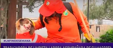 El hijo perruno de Doña Hilda es el famoso 'Chato' Conoce a 'Chato': trabajadora de limpieza es 'chalaqueado' por su fiel compañero | VIDEO