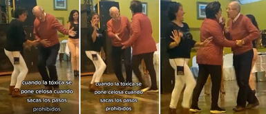 Viral: anciano la 'rompía' en la pista de baile y su esposa le hace escena de celos Viral: anciano la 'rompía' en la pista de baile y su esposa le hace escena de celos