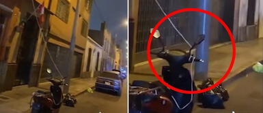 Joven asegura su moto con una cuerda que va hasta el segundo piso de su casa para evitar que le roben Joven asegura su moto con una cuerda que va hasta el segundo piso de su casa para evitar que le roben