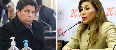 Pedro Castillo y Lady Camones Lady Camones, presidenta del Congreso, asegura que “en máximo dos meses caerá Pedro Castillo”