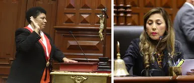 Martha Moyano y Lady Camones Congreso censura a Lady Camones y ahora Martha Moyano asume la presidencia de la Mesa Directiva