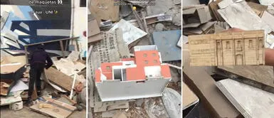 UNI: estudiantes de bajos recursos acuden al cementerio de maquetas para reutilizar materiales UNI: estudiantes de bajos recursos acuden al "cementerio de maquetas" para reutilizar materiales