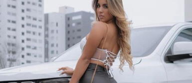 Gabriela Herrera con top de cortinilla Gabriela Herrera domina la escena fashionista con audaz outfit que marca tendencia este 2022