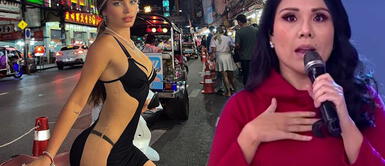 Tula Rodríguez sorprendida con Flavia Laos por transparencias que no dejan nada a la imaginación Tula Rodríguez sorprendida con transparencia de Flavia Laos