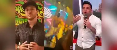 Julián Alexander se disgusta con Christian Domínguez. Foto: captura/América TV Julián Alexander se disgusta con Christian Domínguez. Foto: captura/América TV