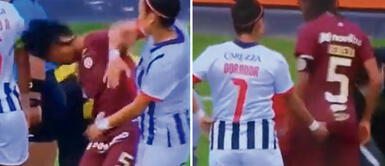 La futbolista de Alianza Lima, Sandy Dorador, cometió una actitud antideportiva contra la jugadora de Universitario, Fabiola Herrera. Jugadora de Alianza Lima genera indignación por tocamientos indebidos a rival de Universitario