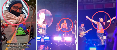 Fan entrega chullo peruano a vocalista de Coldplay Fan que acampó para ver a Coldplay le entrega chullo peruano y Chris Martin lo utiliza en pleno concierto