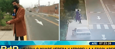 Ate: vehículo arrolla a profesor y a 3 escolares tras subir a la vereda e invadir paradero Ate: vehículo arrolla a profesor y a 3 escolares tras subir a la vereda e invadir paradero