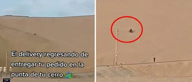 Delivery desciende de la punta del cerro Delivery va hasta la punta del cerro con tal de entregar pedido | VIDEO