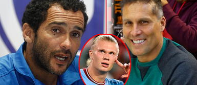 Aldo Olcese 'trolea' a Leao Butrón en el programa 'A Presión' Olcese 'trolea' a Butrón: "Tienes 86 goles como Haaland, pero en tu arco" | VIDEO