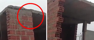 Albañiles inexpertos construyen techo sin columnas ni vigas Albañiles inexpertos construyen techo sin columnas ni vigas, desatando la indignación de ingeniero