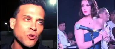 Christian Domínguez amenazó con no subir al escenario si Karla Tarazona no se bajaba Christian Domínguez amenazó con no subir al escenario si Karla Tarazona no se bajaba