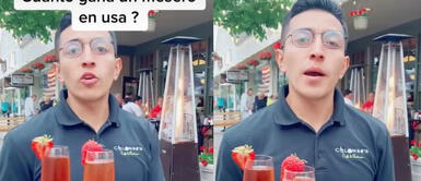 Mesero en Estados Unidos Mesero se hace viral al revelar cuánto gana por jornada en Estados Unidos | VIDEO