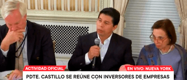 Pedro Castillo relató historia de un papá y su “tamborcito” en Nueva York ante empresarios Pedro Castillo relató historia de un papá y su “tamborcito” en Nueva York ante empresarios