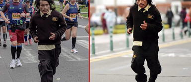 Hombre fue la sensación en una maratón que se realizó en Miraflores "Lo miraban como bicho raro, pero siguió a paso firme": vigilante da lección de vida en una maratón