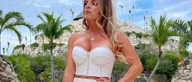 Alejandra Baigorria con look total denim Alejandra Baigorria ocasiona revuelo en las playas jamaicanas con magnético bikini metalizado