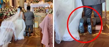 Boda en México “Ayúdame”: el mensaje que escribió un novio en sus zapatos antes de decir el ‘sí’ en el altar