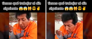 Trabajador se convierte en viral TikTok Viral: festeja hasta más no poder, le quitan su sopa, pero él sigue tomando