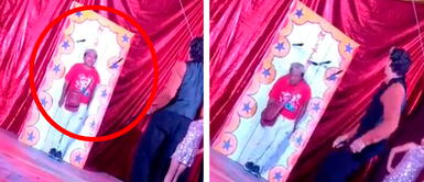 Cómico se salva de morir en arriesgado número circense con cuchillos Cómico se salva de morir en arriesgado número circense con cuchillos | VIDEO