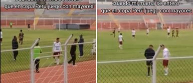 Pobre al que lo toque: madre amenaza a rivales de su hijo en pleno partido de la Copa Perú "Pobre al que lo toque": madre amenaza a rivales de su hijo en pleno partido de la Copa Perú