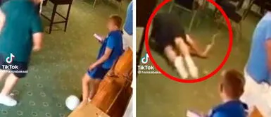 Anciano intenta demostrar su destreza con el balón, pero termina en el piso Anciano intenta demostrar su destreza con el balón, pero termina en el piso | VIDEO