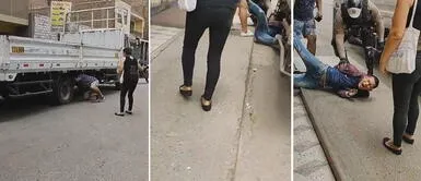 Iquitos: delincuente se esconde debajo de camión, pero es atrapado y golpeado Iquitos: delincuente se esconde debajo de camión, pero es atrapado y golpeado