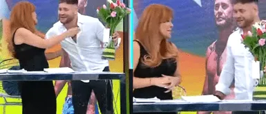 Pancho Rodríguez se presentó en el programa de Magaly Pancho Rodríguez visitó a Magaly Medina con permiso de EEG: “Eres muy guapa”