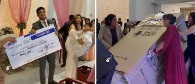 Boda de Huancayo: invitados sorprenden a casados, les regalan miles de soles y diversos electrodomésticos Boda de Huancayo: invitados sorprenden a casados, les regalan miles de soles y diversos electrodomésticos