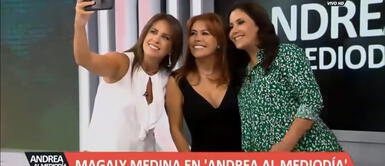 Andrea Llosa y la vez que halagó EN VIVO a Magaly Medina. Cuando ANDREA LLOSA entrevistó a MAGALY MEDINA y la halagó en vivo: "Estoy contenta que esté aquí, me encanta"