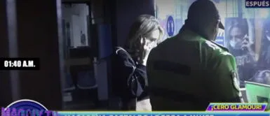 La modelo argentina dentro de la comisaría presentando su denuncia. La modelo argentina dentro de la comisaría presentando su denuncia.