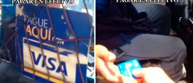 Mototaxista muestra letrero ‘Pague con Visa’ Mototaxista muestra letrero ‘Pague con Visa’, pero cuando pasajero le da su tarjeta le cuenta la verdad | VIDEO