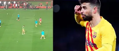 Gerard Piqué tuvo peculiar reacción en estadio. Así fue la reacción de Gerard Piqué tras escuchar 'Te Felicito' de Shakira