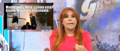 Magaly expone a Gisela Valcárcel Magaly Medina publica video de reunión de Gisela Valcárcel con Vladimiro Montesinos: "Me ganó todos los juicios, supongo con su ayuda"