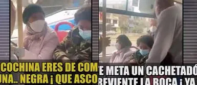 Anciana agrede con frases racistas a pareja afrodescendiente en el bus del Metropolitano Anciana agrede con frases racistas a pareja afrodescendiente en el bus del Metropolitano